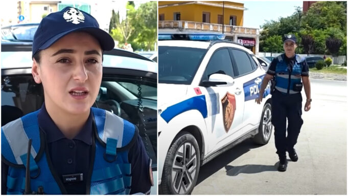 Në patrullë me Alije Buzin, 24-vjeçarja nga Fieri: “Jam 9 muaj në detyrë dhe krenare për zgjedhjen time”