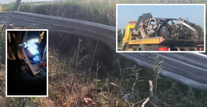 U përplas me furgonin me pasagjerë, merr flakë ‘Benzi’ në aksin Fier-Lushnjë! Tre të plagosur