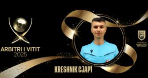 Topi i Artë 2025/ Arbitri fierak Kreshnik Cjapi shpallet “Arbitri i Vitit”