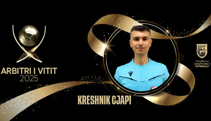 Topi i Artë 2025/ Arbitri fierak Kreshnik Cjapi shpallet “Arbitri i Vitit”