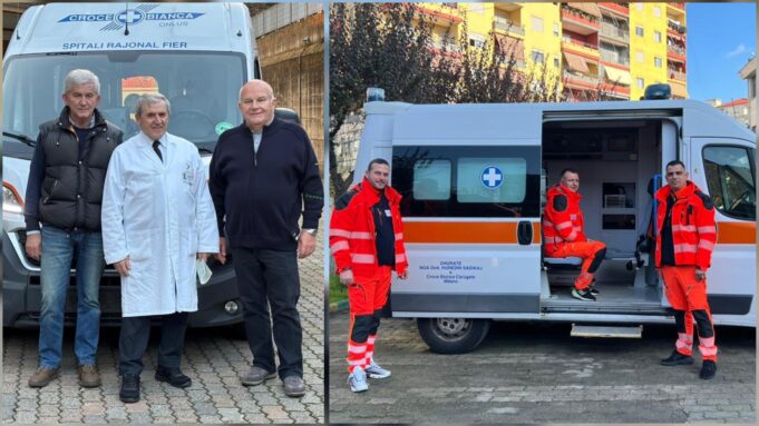 Spitali i Fierit pajiset me ambulancë të re dhuratë nga ″Croce Bianca Milano″
