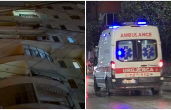 Fier, 50-vjeçari bie nga kati i 6-të, shpëtohet nga zjarrfikësit dhe dërgohet me urgjencë në spital