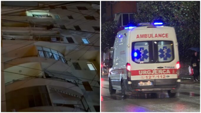 Fier, 50-vjeçari bie nga kati i 6-të, shpëtohet nga zjarrfikësit dhe dërgohet me urgjencë në spital