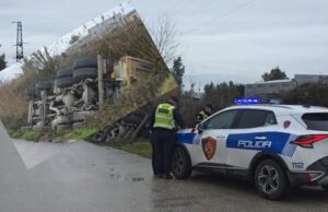 Aksident rrugor në aksin Fier-Kallm, kamioni përfundon në kanal