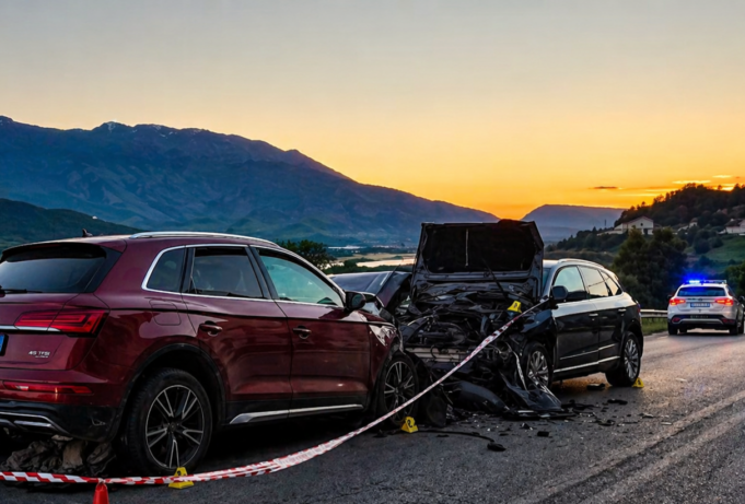 Dy automjete përplasen “kokë më kokë” në aksin rrugor Tepelenë–Krahës, 8 persona të plagosur