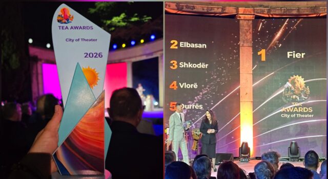 Bashkia Fier triumfon në “AWARD TEA”, Fieri shpallet “Qyteti i Teatrit”