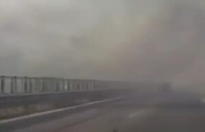 Zjarr përgjatë autostradës Fier–Vlorë/ Tymi mbulon zonën, vështirësohet qarkullimi i automjteve
