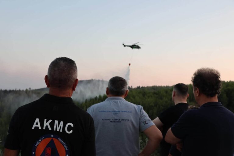 Zjarret/ 8 vatra aktive në disa qarqe. Ndërhyrje nga ajri për shuarjen e flakëve në Krujë, Dajt dhe Patos