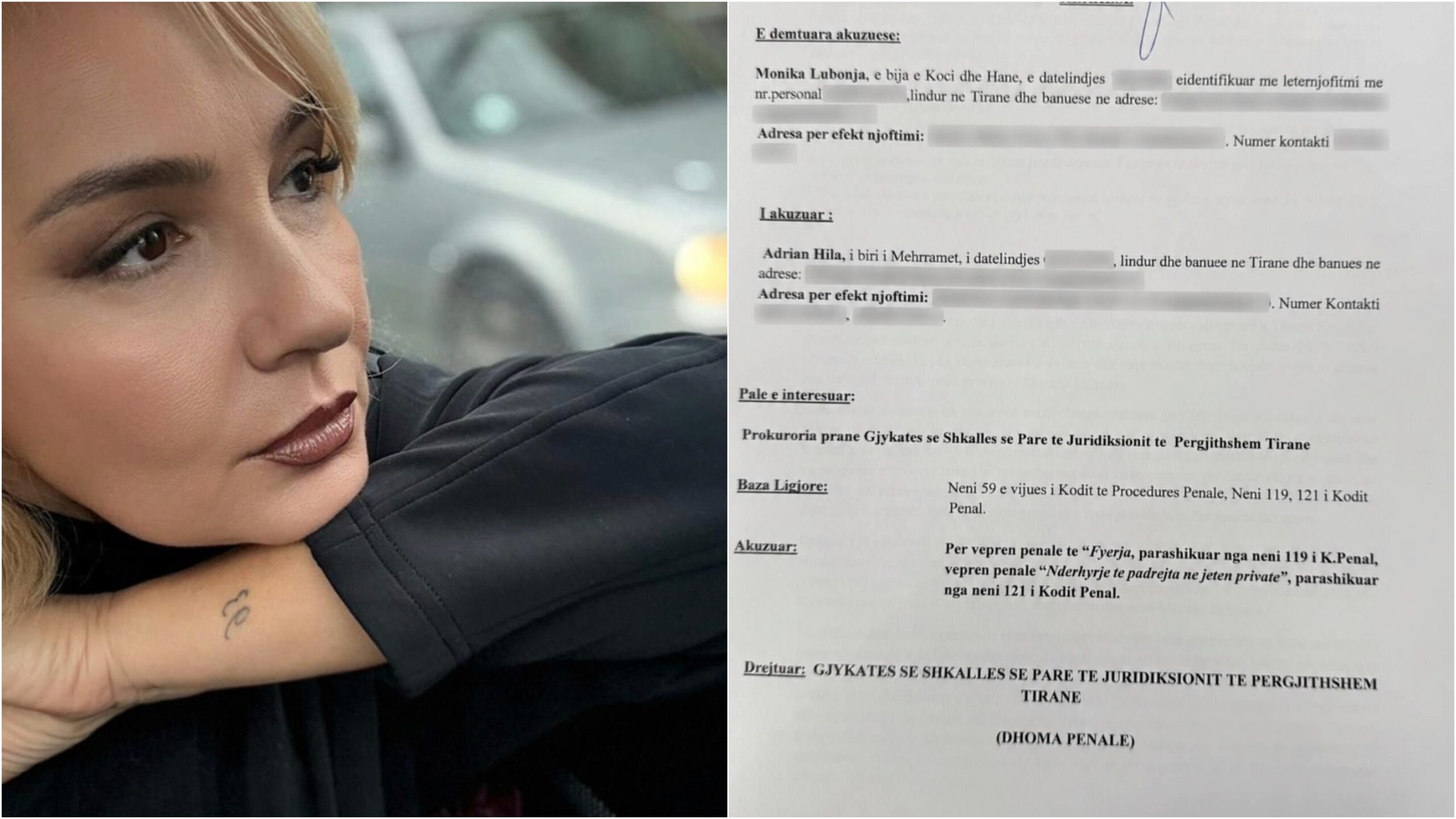 Monika Lubonja padit në gjykatë Adi Hilën “M’u shkel privatësia, nuk turpërohem për dashurinë”